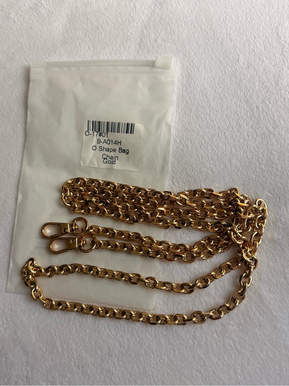 Brand New Gold Tone O Shape Replacement Handbag Chain Strap 47.5”